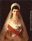 Maria Canvas Paintings - Portrait of the Empress Maria Feodorovna